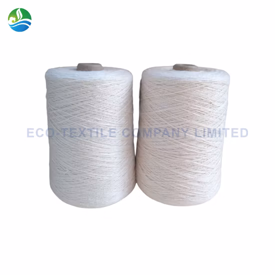 Fil tricoté d'habillement de mélange de Ramie de soie crue de couleur blanche non teinte