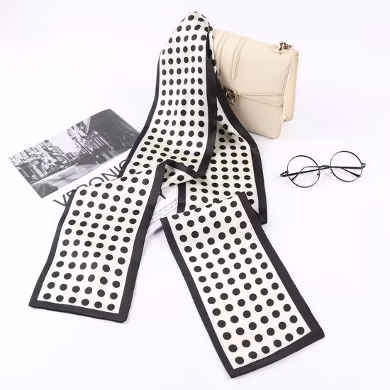 14X145cm personnalisé multi-usage mode soie Satin écharpe soie cheveux ruban bandeau sac bande